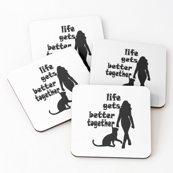 Item preview, Cat- Life gets better together - woman designed and sold by DerFranke.