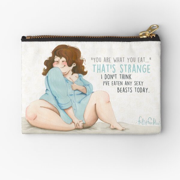 Sexy beast - with quote Zipper Pouch
