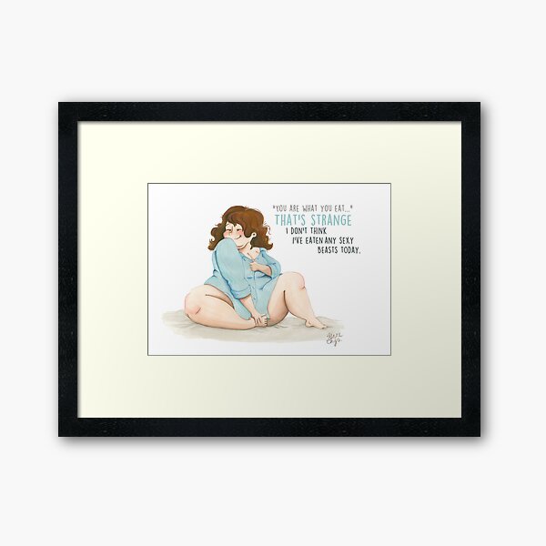Sexy beast - with quote Framed Art Print