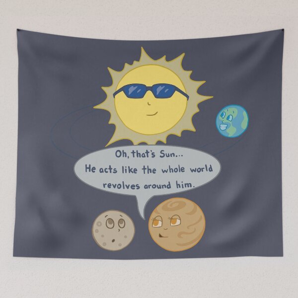 Item preview, Funny Sun and Planets Pun designed and sold by CharacterAlley.