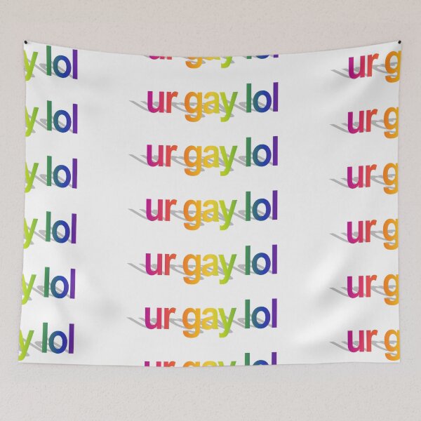 Item preview, ur gay lol rainbow word art sticker designed and sold by GreasyGerbil.