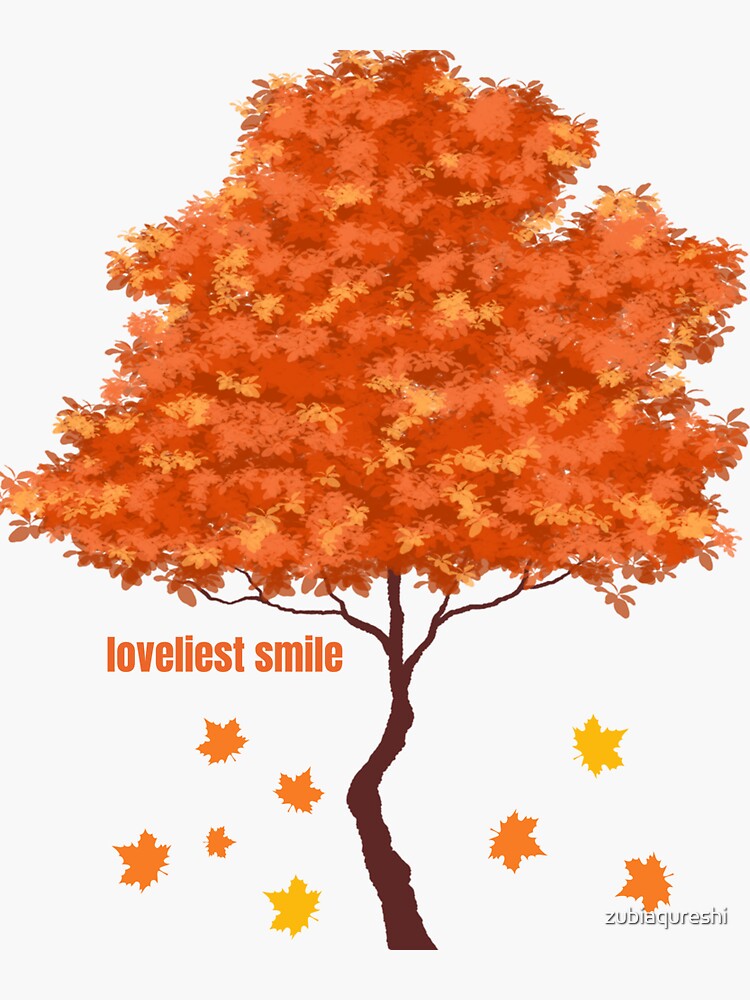 Thumbnail 3 of 3, Sticker, AUTUMN designed and sold by zubiaqureshi.