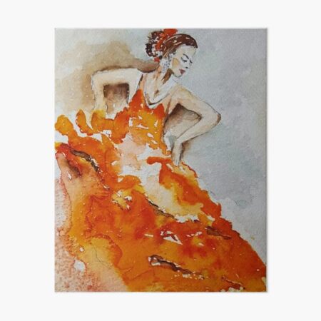 “Dancing in authentic the smoke” watercolor painting.