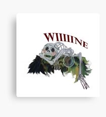 The LAst unicorn Skeleton - Wine Canvas Print