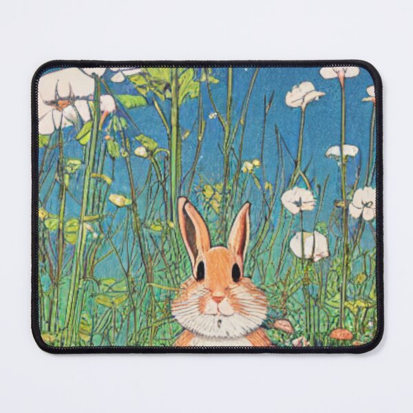 Item preview, Vintage Floral Rabbit Bunny and Blue Skies Flora and Fauna in Nature designed and sold by wigobun.
