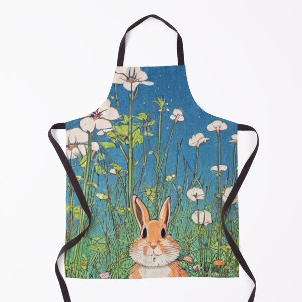 Item preview, Vintage Floral Rabbit Bunny and Blue Skies Flora and Fauna in Nature designed and sold by wigobun.