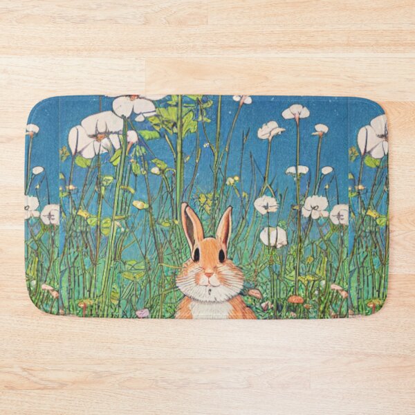 Item preview, Vintage Floral Rabbit Bunny and Blue Skies Flora and Fauna in Nature designed and sold by wigobun.