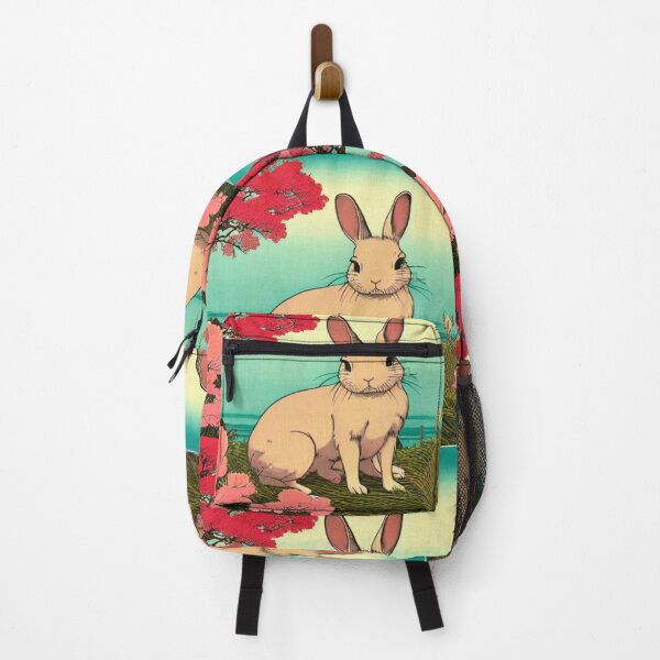 Item preview, Cute Floral Bunny Rabbit Japanese Blossoms Exploring Nature designed and sold by wigobun.