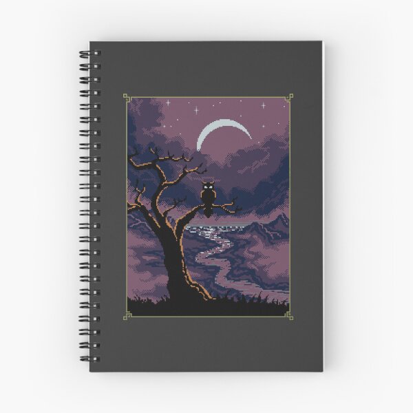 Item preview, Night Owl Pixel Art Halloween Landscape designed and sold by wolfkin-design.