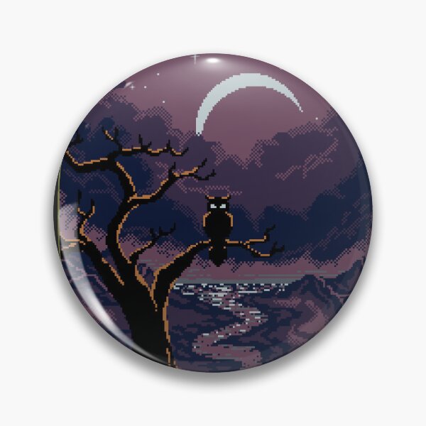 Item preview, Night Owl Pixel Art Halloween Landscape designed and sold by wolfkin-design.