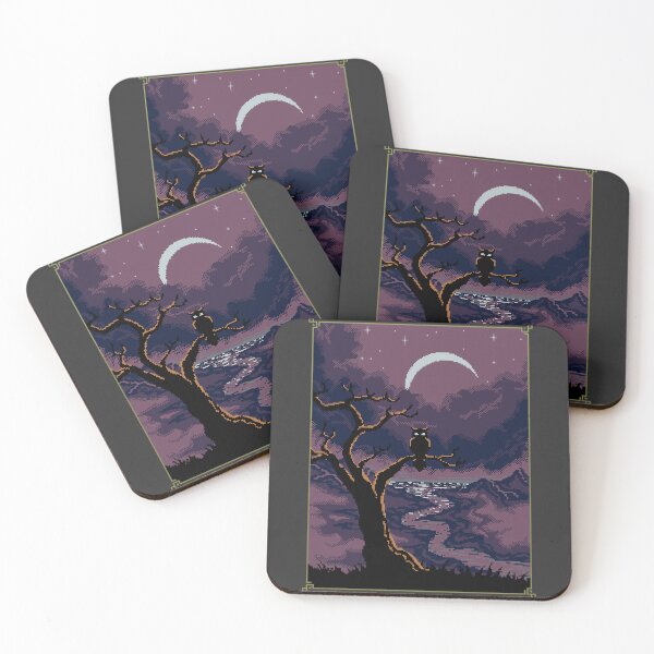 Item preview, Night Owl Pixel Art Halloween Landscape designed and sold by wolfkin-design.