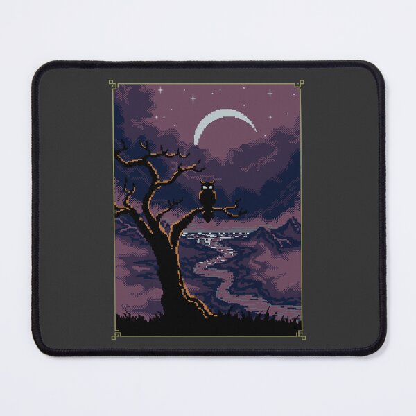 Item preview, Night Owl Pixel Art Halloween Landscape designed and sold by wolfkin-design.