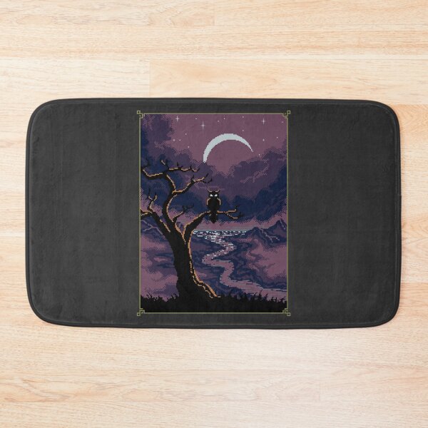 Item preview, Night Owl Pixel Art Halloween Landscape designed and sold by wolfkin-design.