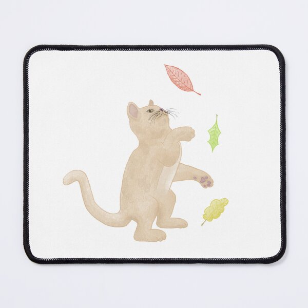 Item preview, Brown Cat Playing With Autumn Leaves designed and sold by VoilaDalilah.