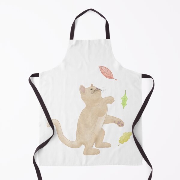 Item preview, Brown Cat Playing With Autumn Leaves designed and sold by VoilaDalilah.