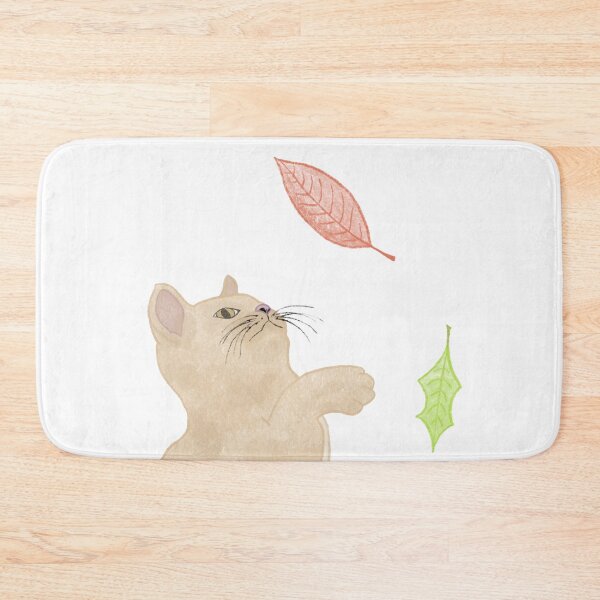 Item preview, Brown Cat Playing With Autumn Leaves designed and sold by VoilaDalilah.