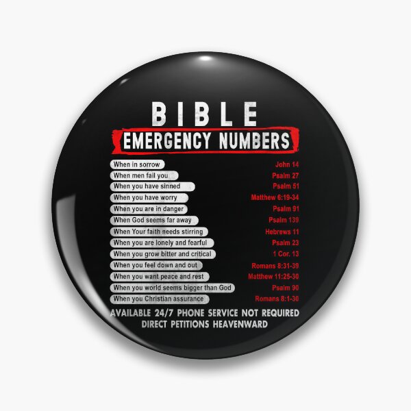 Item preview, Bible Emergency Numbers - Funny Christian Bible & Jesus Fun Chistmas Family Tees designed and sold by Simeon	 Dorelus.