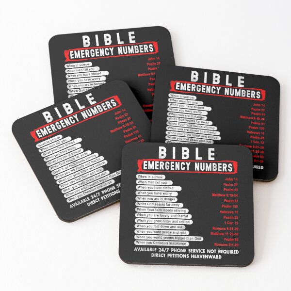 Item preview, Bible Emergency Numbers - Funny Christian Bible & Jesus Fun Chistmas Family Tees designed and sold by Simeon	 Dorelus.