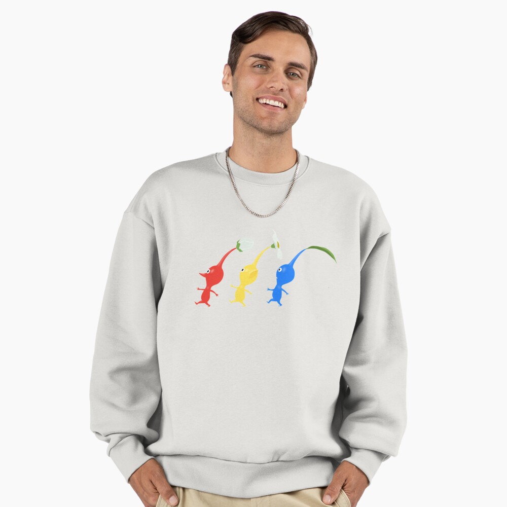 3 Pikmin Running (on Grey)   Sticker