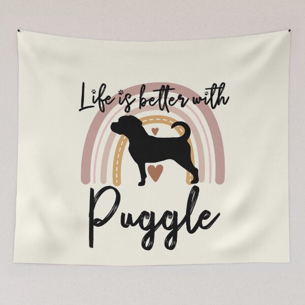 Item preview, Puggle Dog Rainbow Aesthetic Boho designed and sold by rafaeltto.