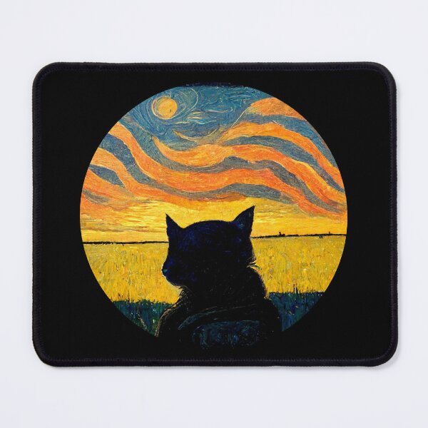 Item preview, Cat Watching Sunset AI generator designed and sold by GraymanShop.