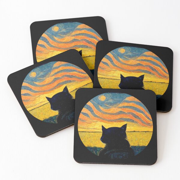 Item preview, Cat Watching Sunset AI generator designed and sold by GraymanShop.