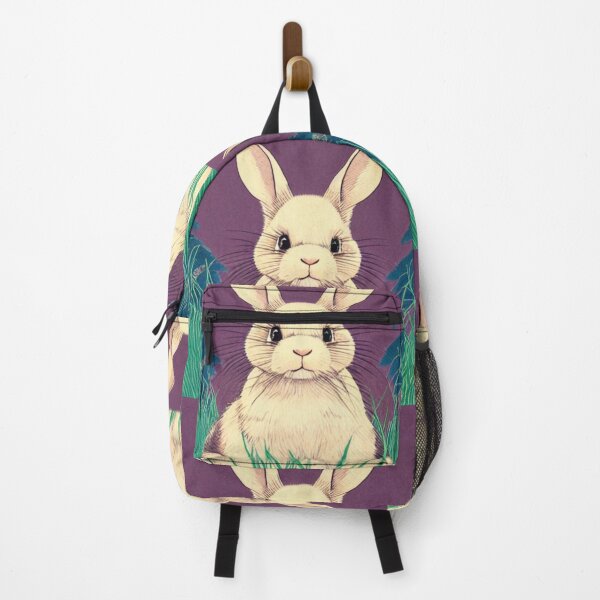 Item preview, Cute Furry White Rabbit Floral American Rabbit Bunny Pet Animal designed and sold by wigobun.