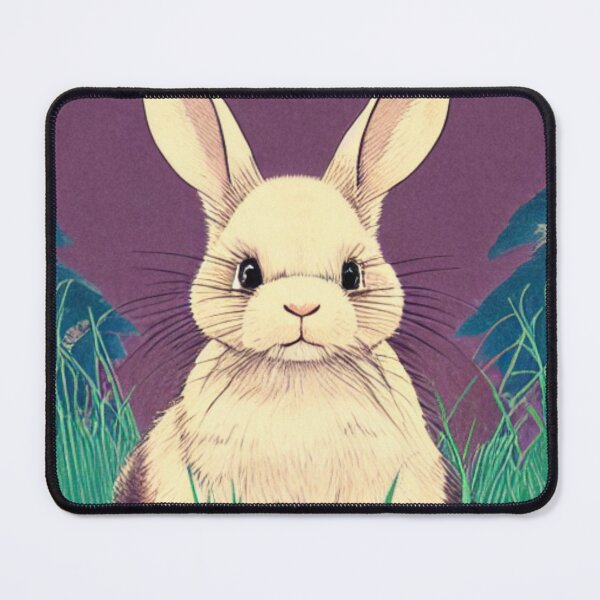 Item preview, Cute Furry White Rabbit Floral American Rabbit Bunny Pet Animal designed and sold by wigobun.