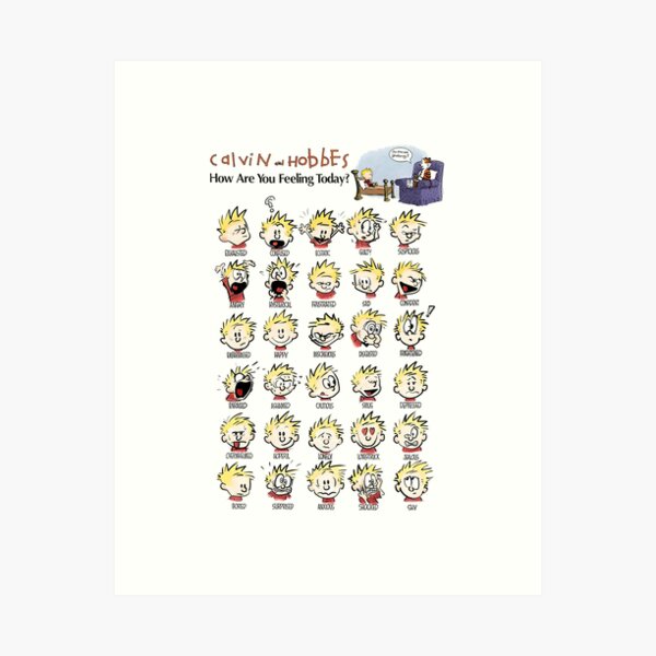 Item preview, Calvin and Hobbes Feeling Chart designed and sold by FriedeHauser.