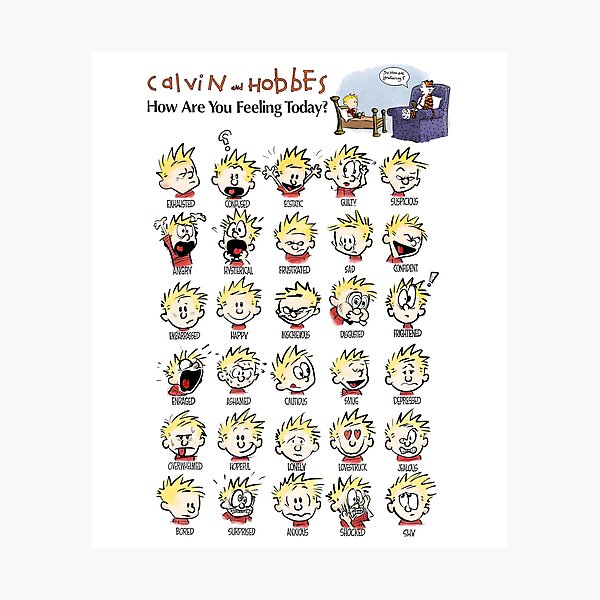 Item preview, Calvin and Hobbes Feeling Chart designed and sold by FriedeHauser.