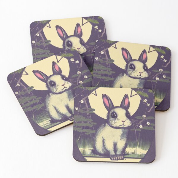Item preview, Adorable Floral Baby Bunny Rabbit on the Moon designed and sold by wigobun.