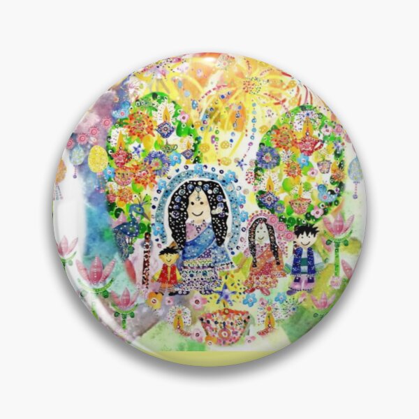 Item preview, Firework Celebration In the Sparkling Diwali Forest Watercolour Collage designed and sold by DefaultOneWorld.