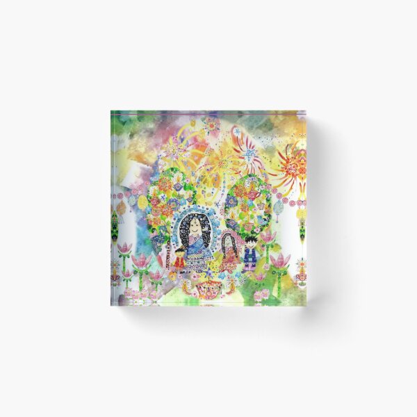 Item preview, Firework Celebration In the Sparkling Diwali Forest Watercolour Collage designed and sold by DefaultOneWorld.