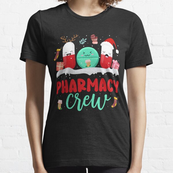 Funny Christmas Pharmacy Crew Cute Gifts Snowflakes Christmas