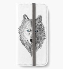 Der weiße Wolf iPhone Flip-Case/Hülle/Skin