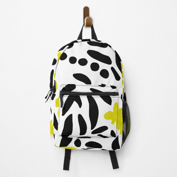 Item preview, Scandi flower pattern black and yellow designed and sold by patterncrow.