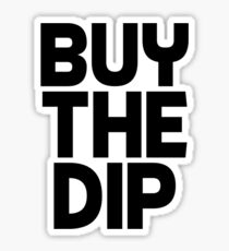 Pegatina Compre la idea del regalo Crypto Cryptocurrency Dip Black Text