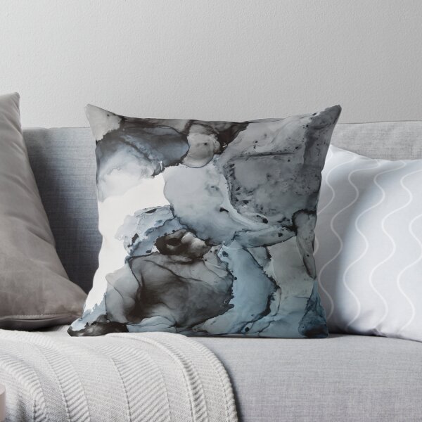 Smoke Show - Alcohol Ink Painting Throw Pillow