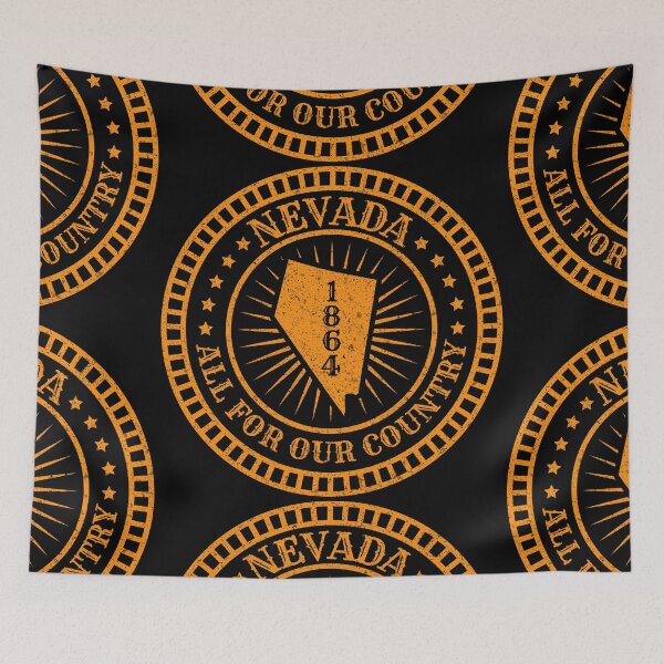 Item preview, Nevada - NV Map Slogan Motto All For Our Country - Battle Born State Silver State designed and sold by Ranggasme.