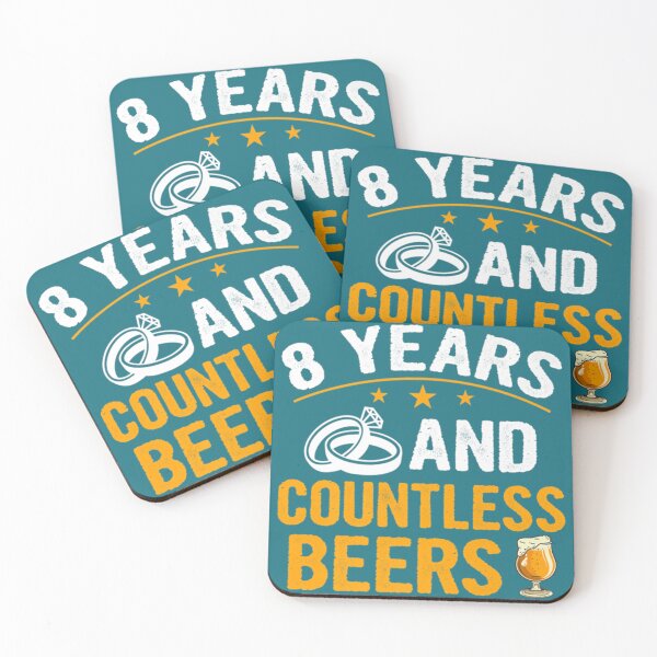 Item preview, 8 Years And Countless Beers Funny Couple Anniversary Gift  designed and sold by EasterSpears.