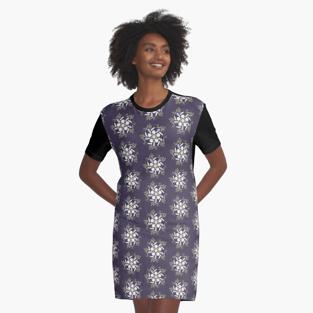 Item preview, Graphic T-Shirt Dress designed and sold by skidgelstudios.