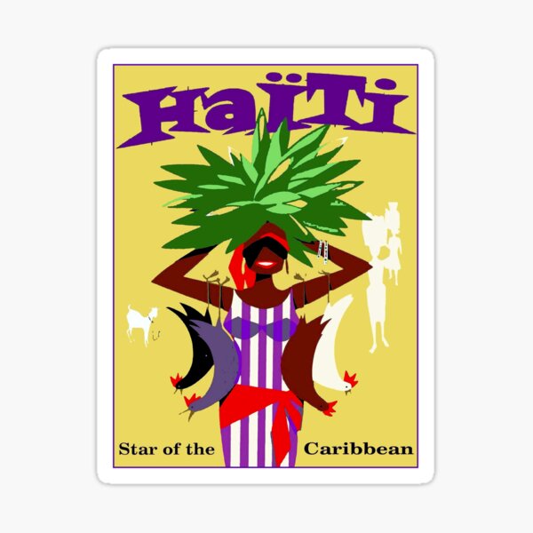 Item preview, HAITI ; Vintage Caribbean Star Advertising Print designed and sold by posterbobs.