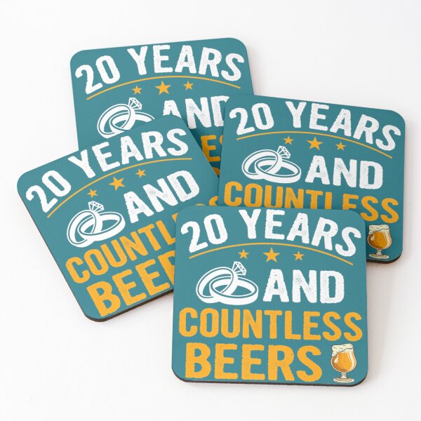 Item preview, 20 Years And Countless Beers Funny Couple Anniversary Gift  designed and sold by EasterSpears.