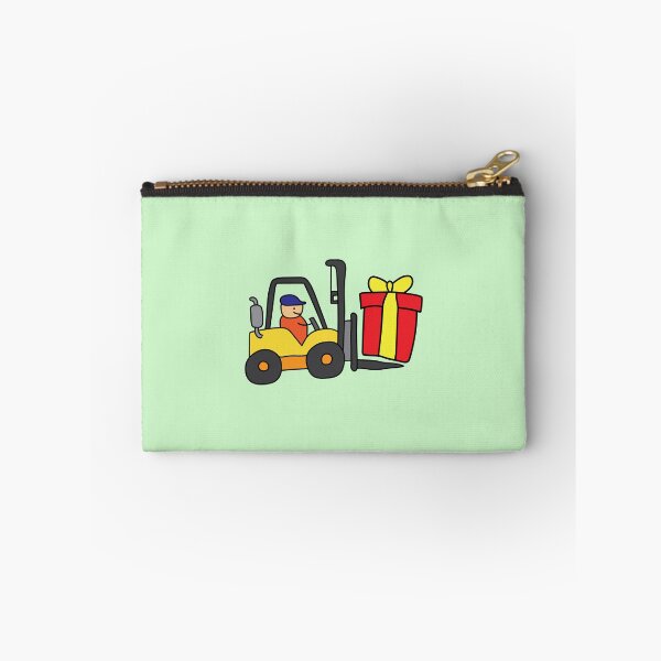 Item preview, cute forklift lifting a giant box gift designed and sold by wordspotrayal.