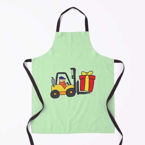 Item preview, cute forklift lifting a giant box gift designed and sold by wordspotrayal.
