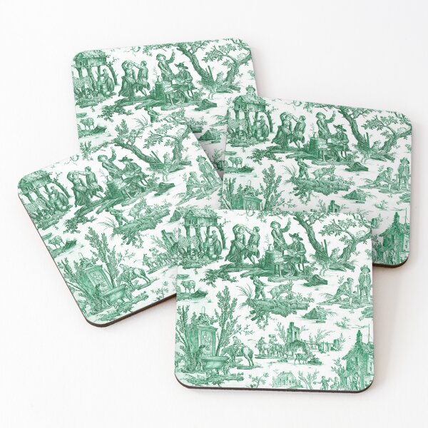 Item preview, Kosher Pareve Green Toile de Jouy - Kosher Parev designed and sold by thekosherhub.