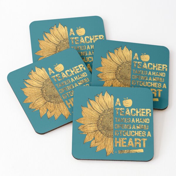 Item preview, a teacher takes a hand opens a mind and touches a heart Gold  designed and sold by EasterSpears.