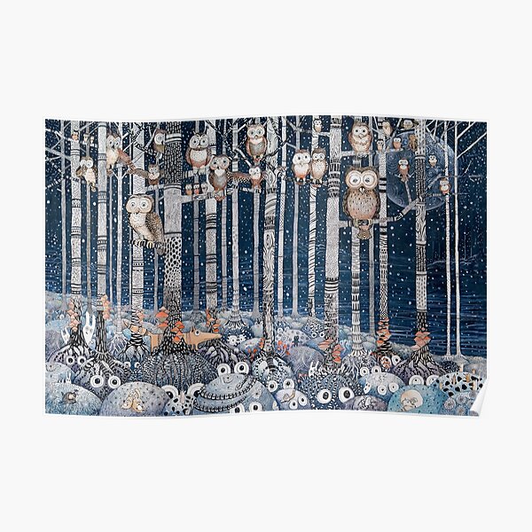 Owl Forest Poster
