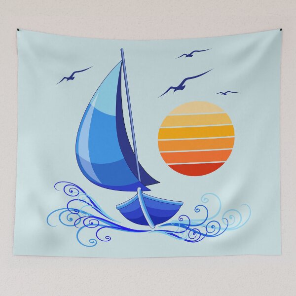 Item preview, Sailing Boat Summer Vacations Journey designed and sold by BluedarkArt.