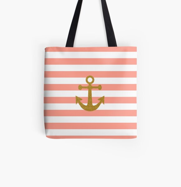 Mustard Anchor on Purple Polka Dots Therapist Bag